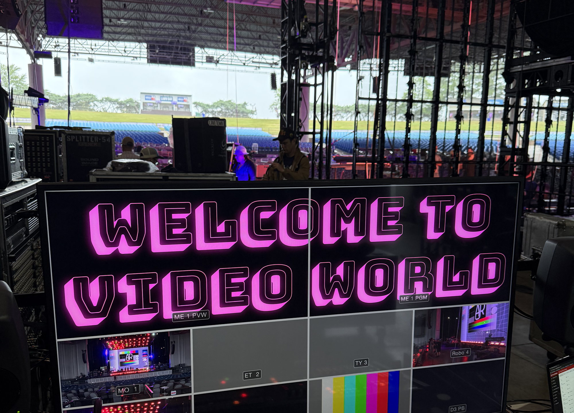 The video control position, mid-show
