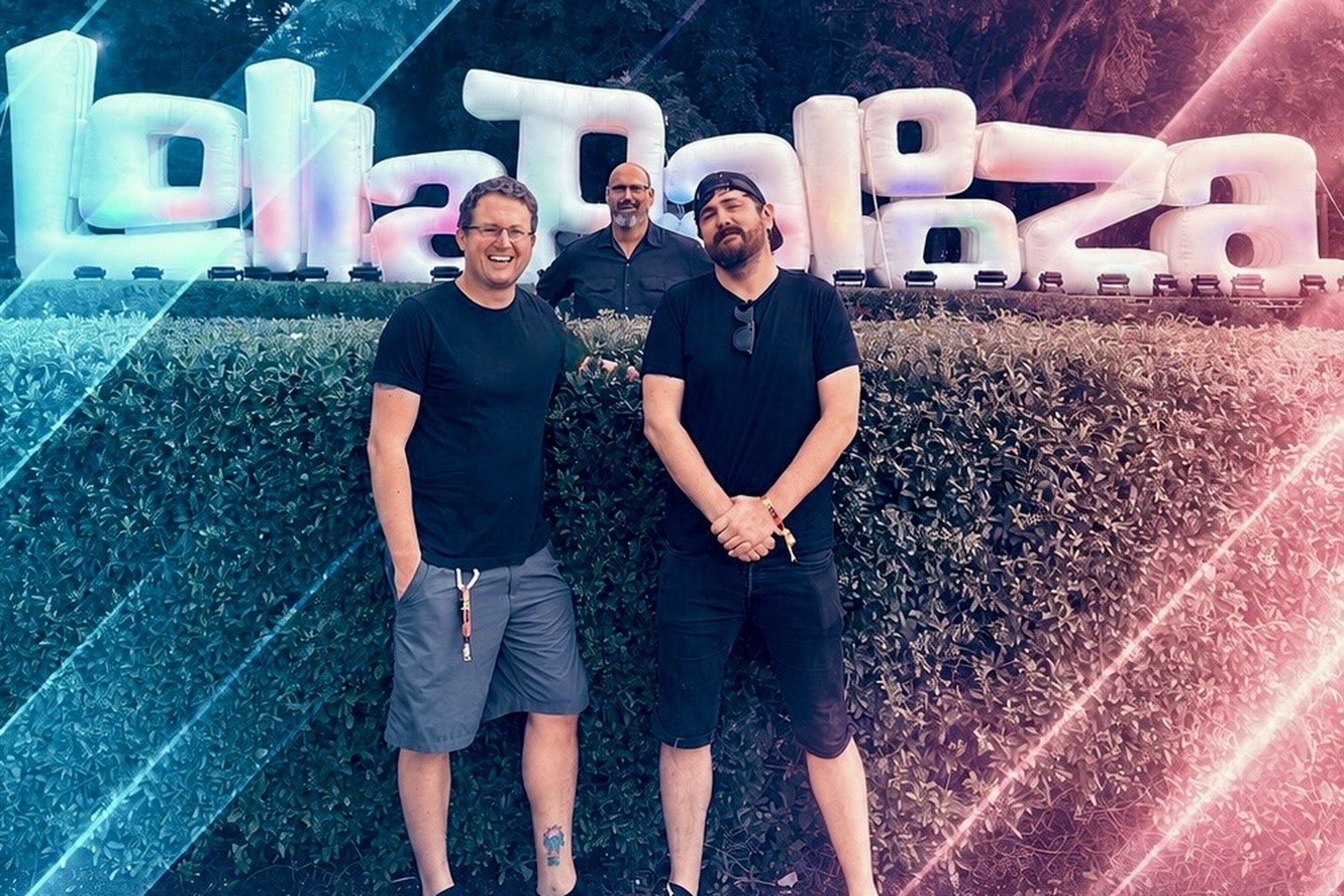Jeremy Clevenger, Brad Jones and Shane Bissett at Lollapalooza