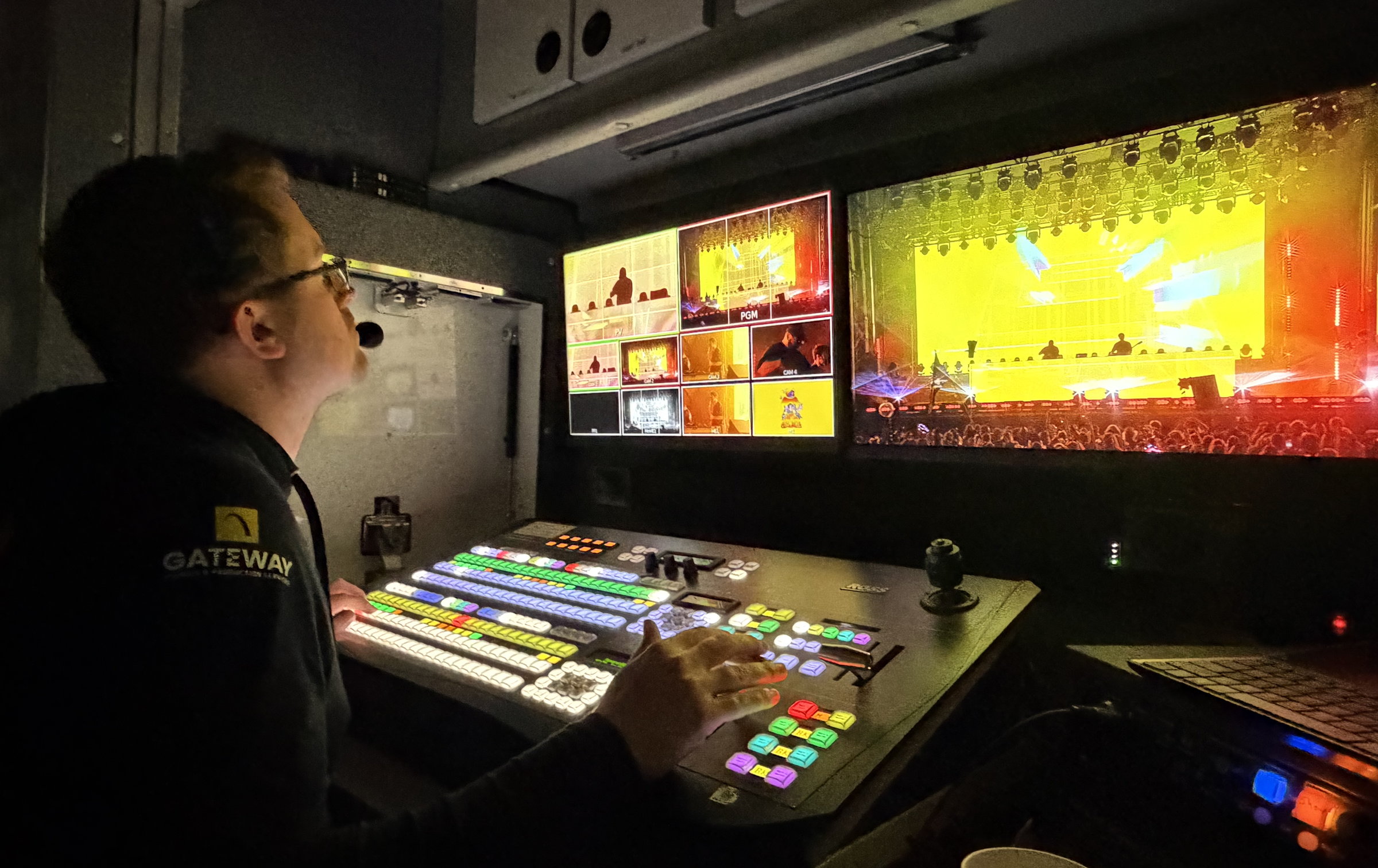 Camera directing from the truck at Okeechobee