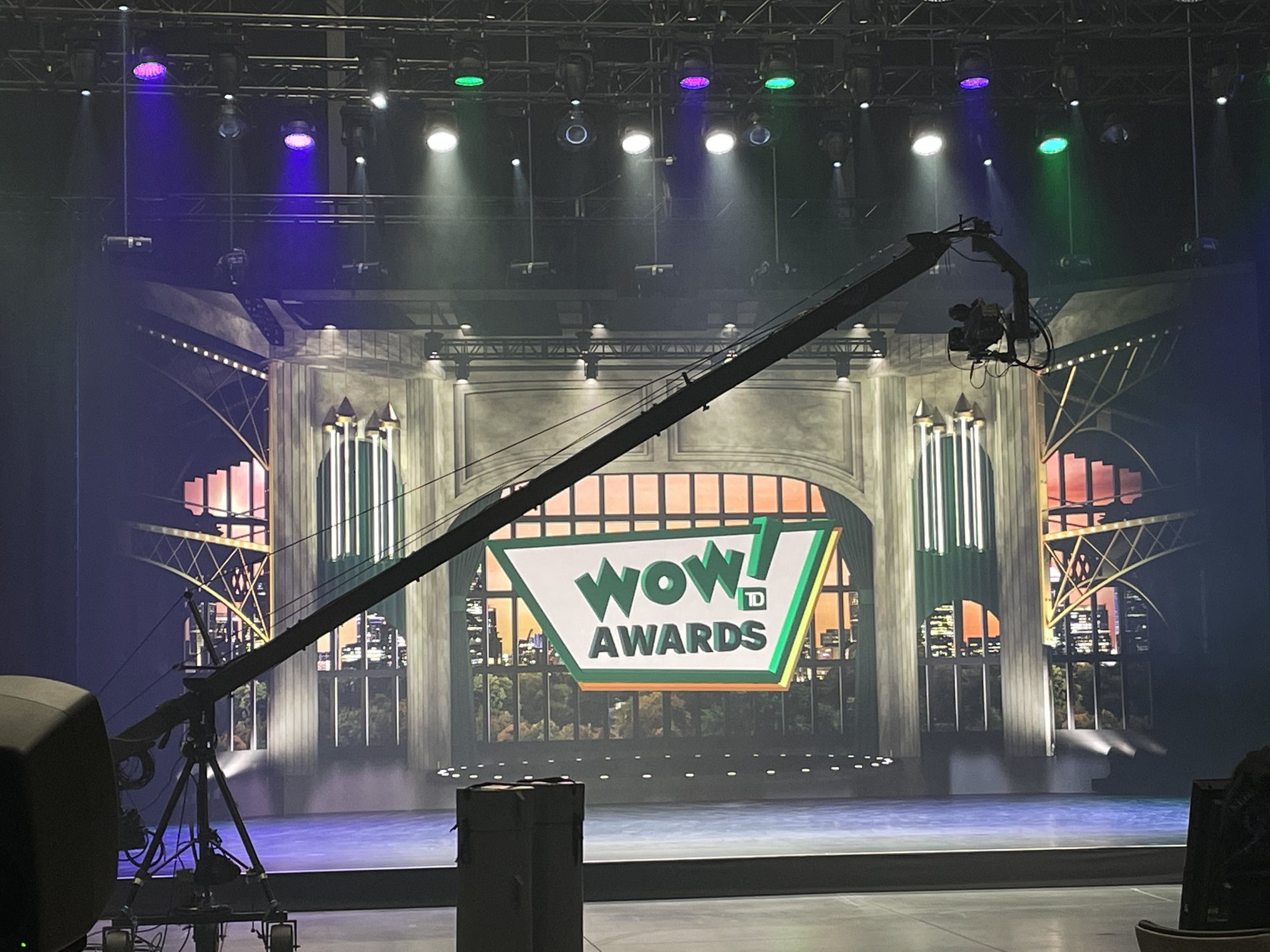 The TD awards virtual set running